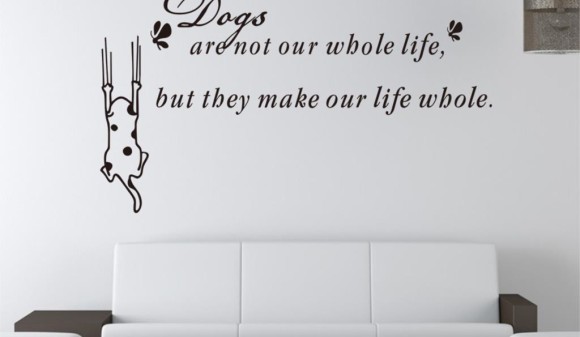 Free-Shipping-Cute-Dogs-Lettering-Quotes-Wall-Stickers-Pvc-Decor-Art-Removable-Home-Mural